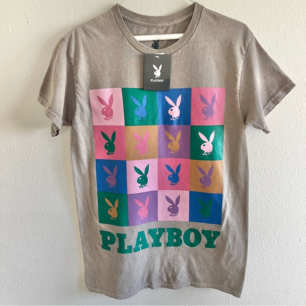 Womens Playboy Bunny Graphic T Shirt Size Small